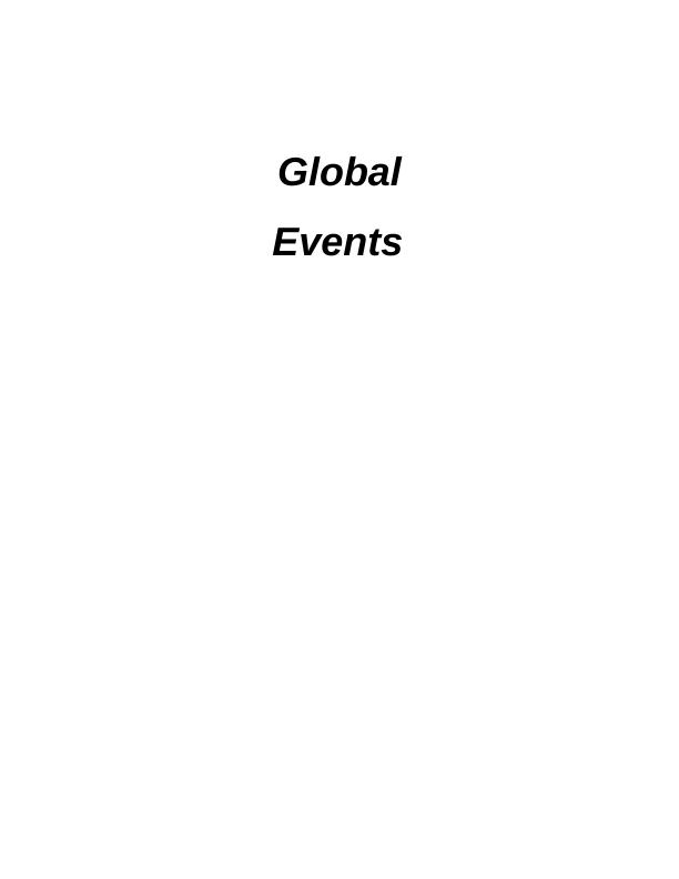 Assignment on Global Events Sample_1