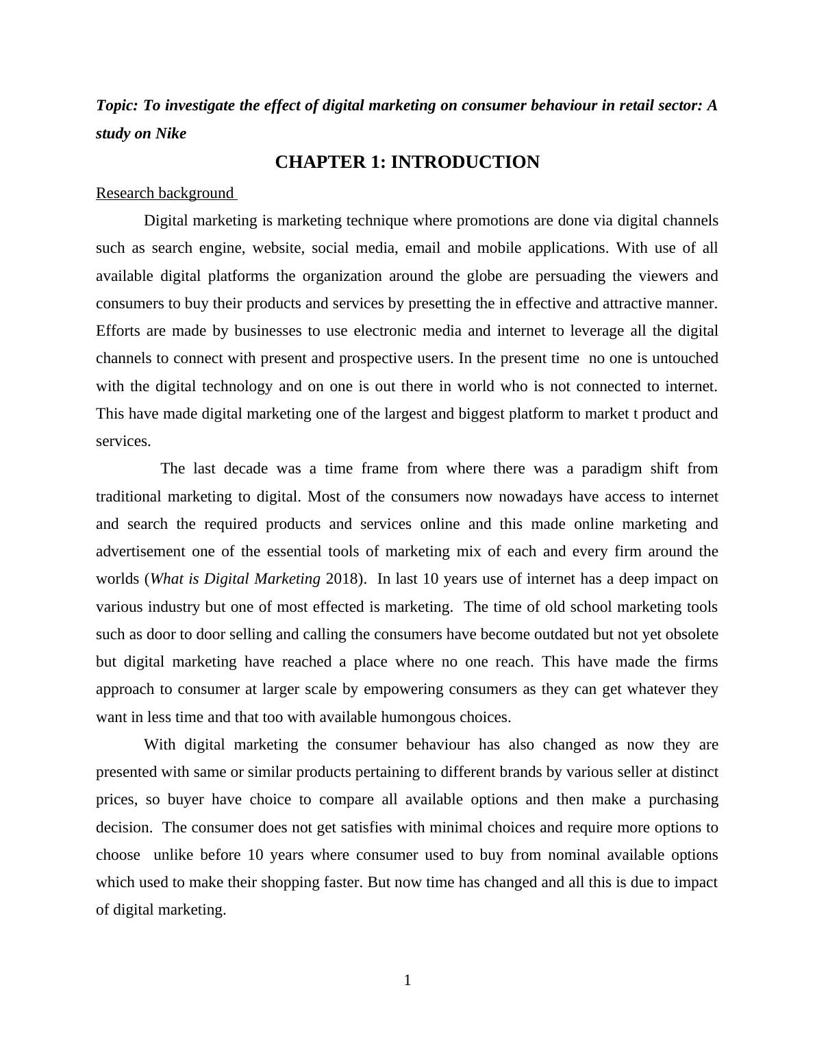 impact of digital marketing on consumer behaviour dissertation