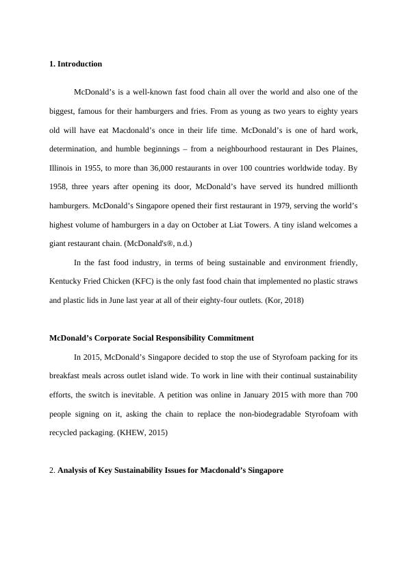 Sustainable Marketing: Case Study of Macdonald’s Singapore_3