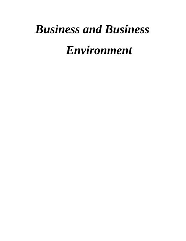 Business Environment Legal Structure and Scope_1