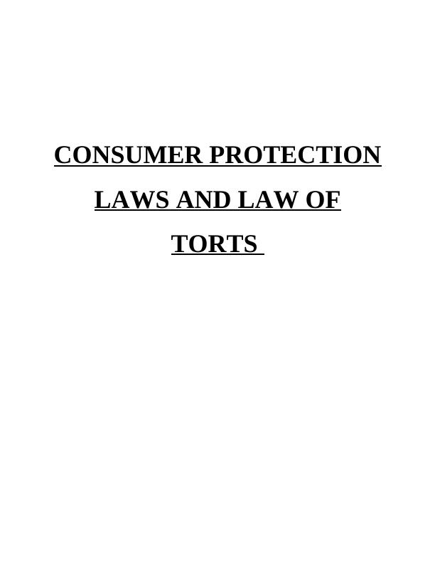 Australian Consumer Law and Law of Torts_1