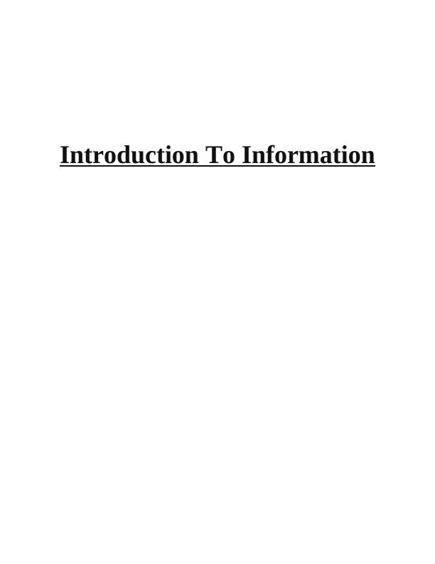 Introduction to Information Technology Assignment : M&S company_1