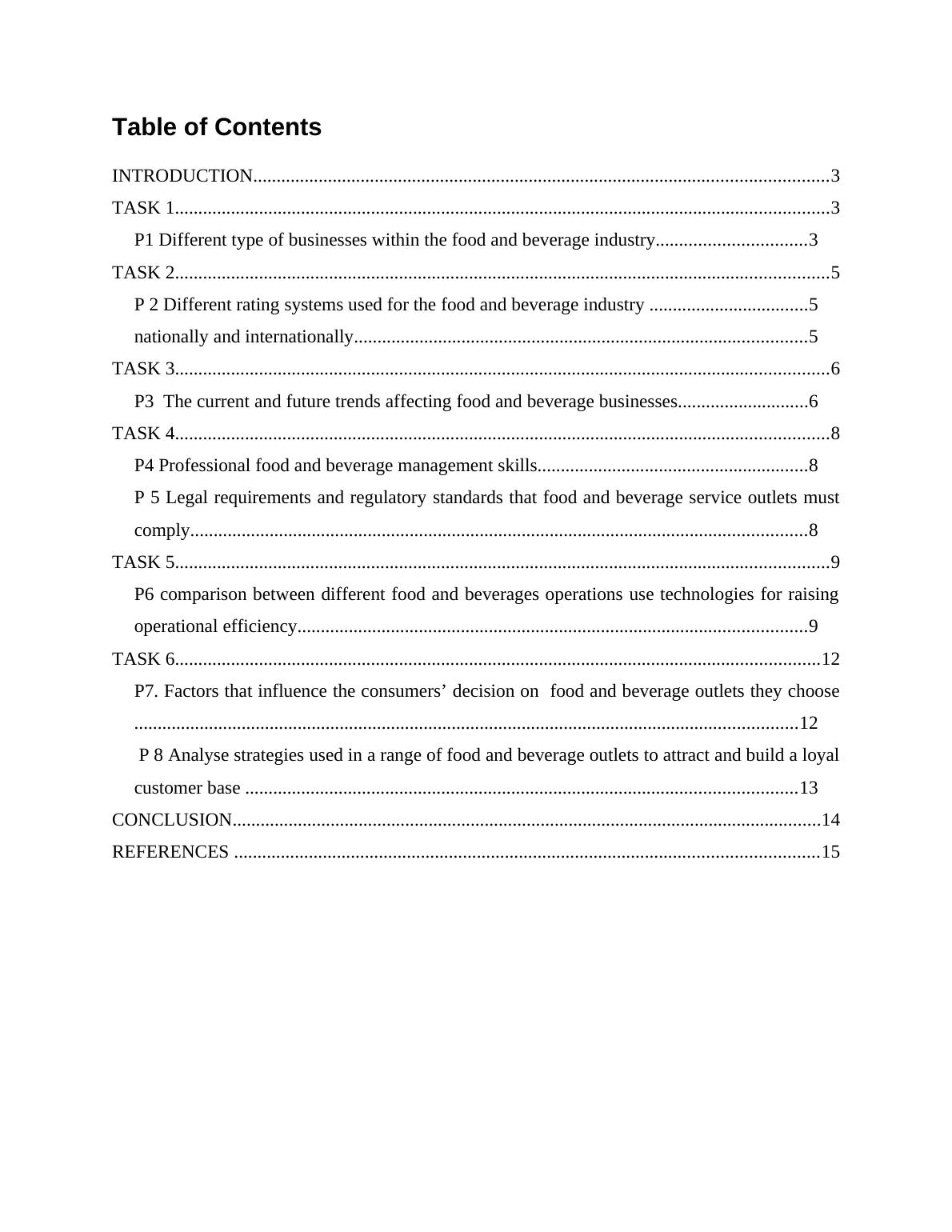 Managing Food and Beverage Operations Assignment - (Doc)_2