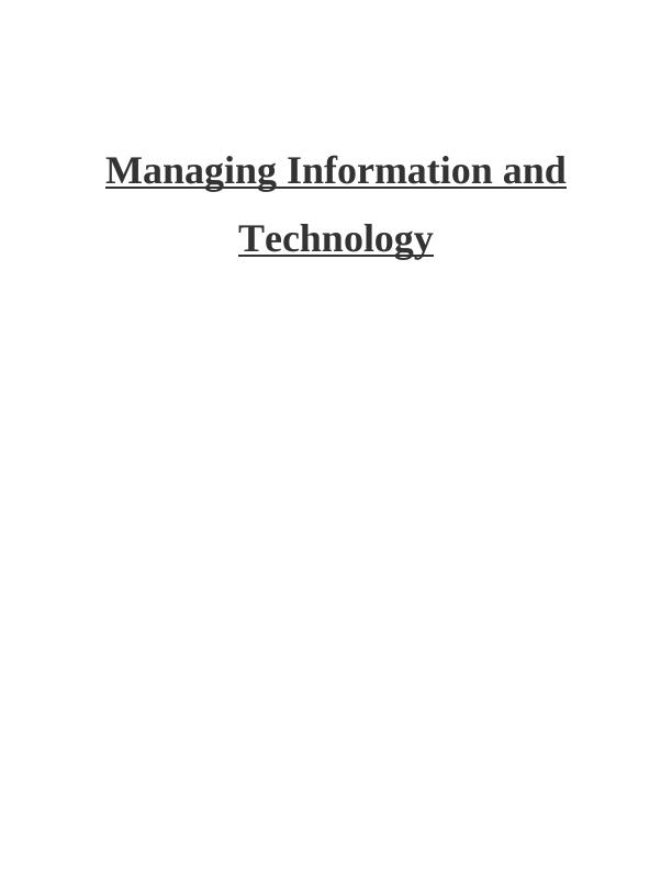 Managing Information and Technology Assignment - Burberry_1
