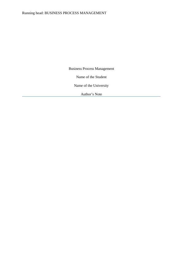 Business Process Management Assignment (Doc)_1