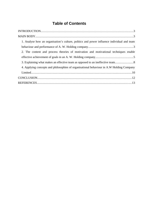 (PDF) Organisational Behaviour of A W Holding_2