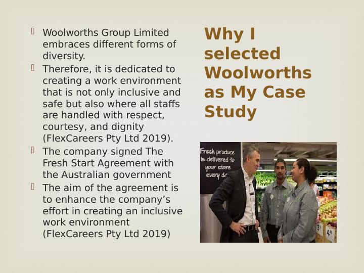 woolworths group case study