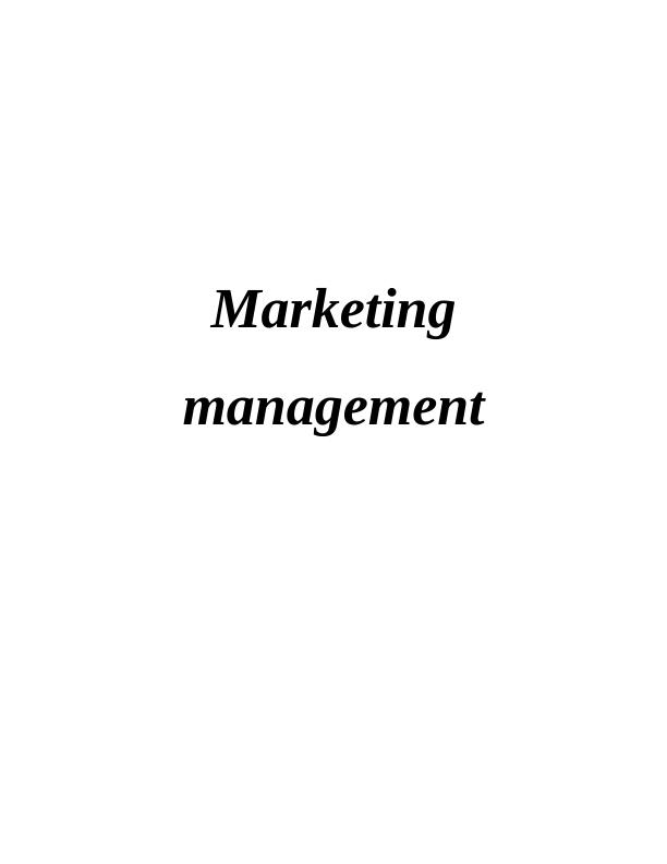 Marketing Management In OYO_1