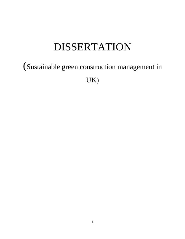 Sustainable green construction management in UK_1