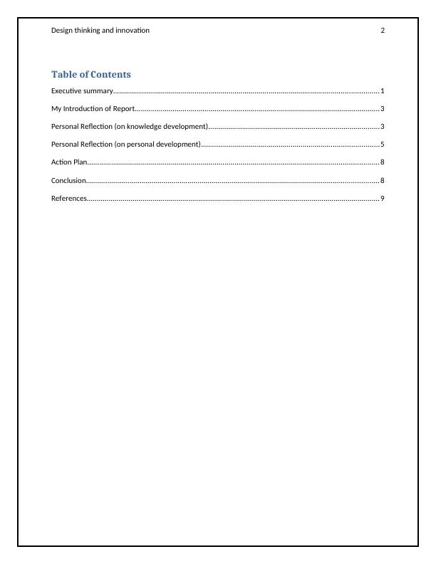 design thinking for innovation coursera peer graded assignment reflection