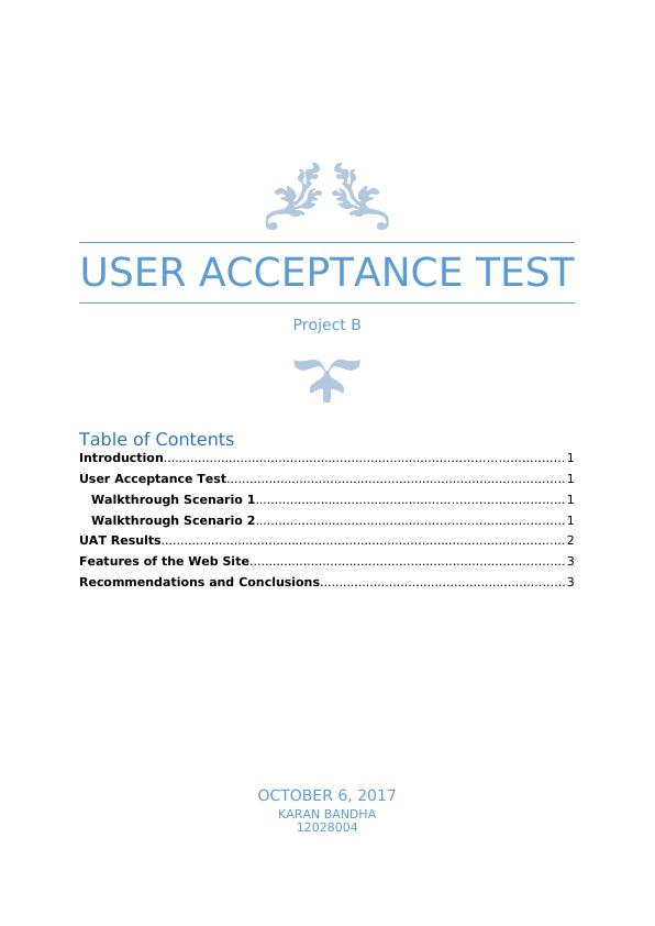 User Acceptance Test of the Web Site_1