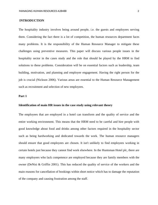 Paper on Issues in Hospitality Sector_2