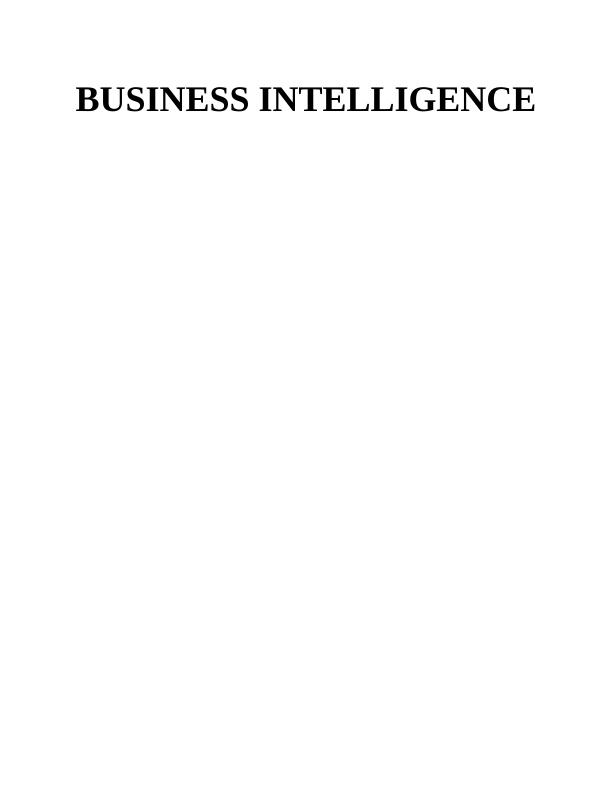 Business Intelligence Assignment Solved_1