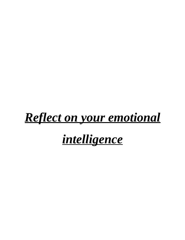 Reflect on your emotional intelligence_1