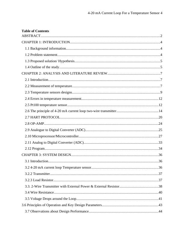420 mA Current Loop For a Temperature Sensor 42.