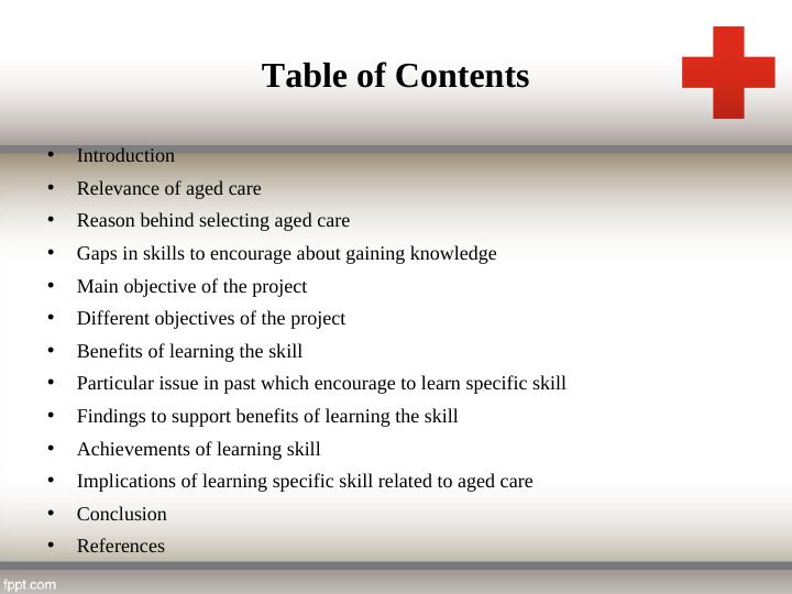 Clinical Project: Aged Care and Skills for Providing Support_2