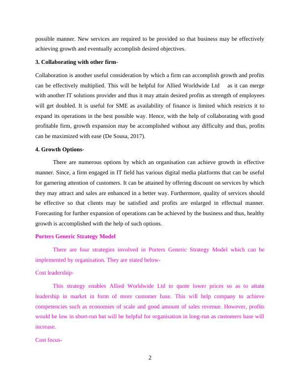 Planning for Business Growth INTRODUCTION: A Case Study of Allied Worldwide Ltd_4