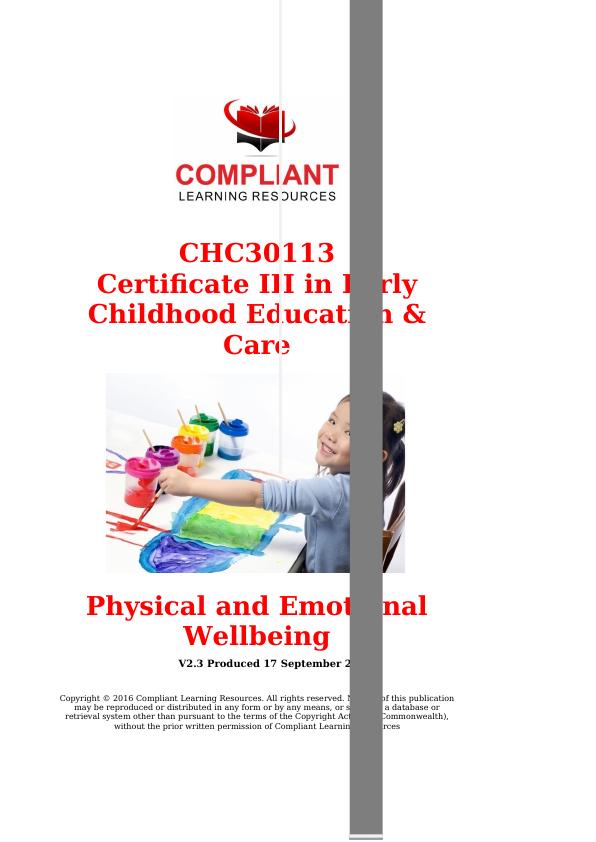 Assessment Workbook 5 for Certificate III in Early Childhood Education & Care_1