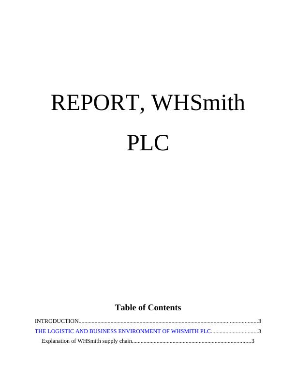 Report on WH Smith PLC (pdf)