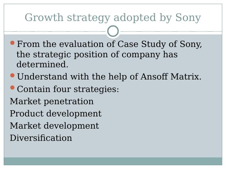 Evaluation of Strategic Position of Sony_2