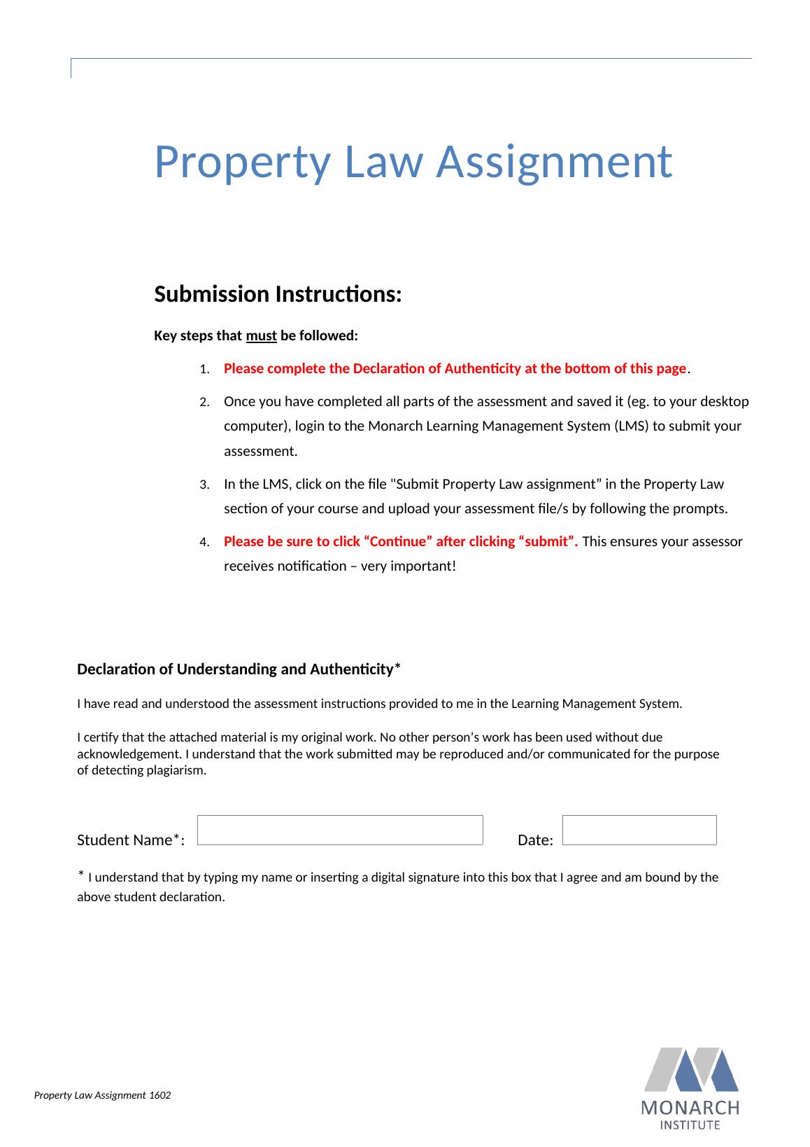 property law assignment definition