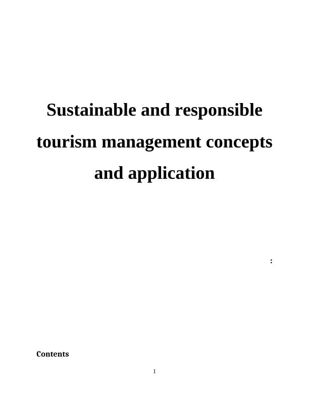 responsible tourism management