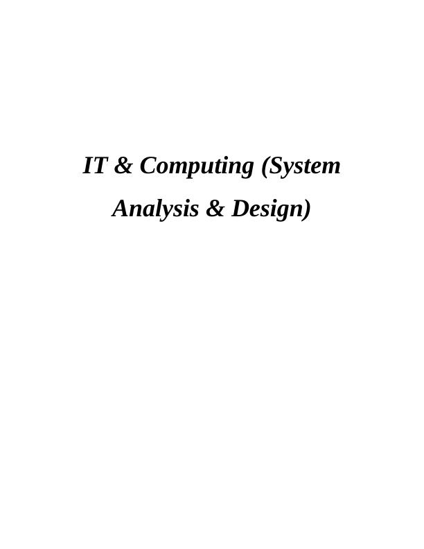 IT & Computing (System Analysis & Design)_1