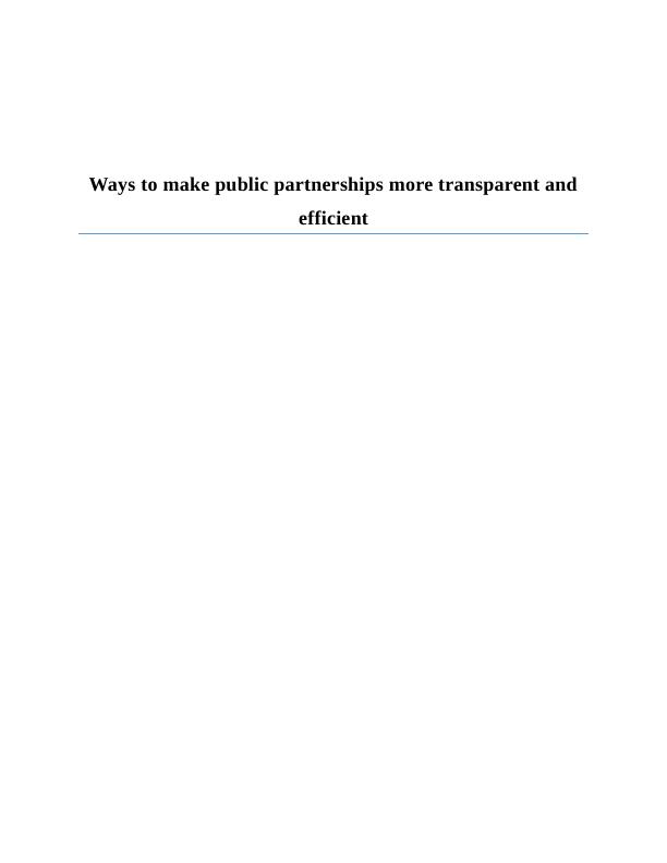 Ways to make public partnerships more transparent and efficient_1