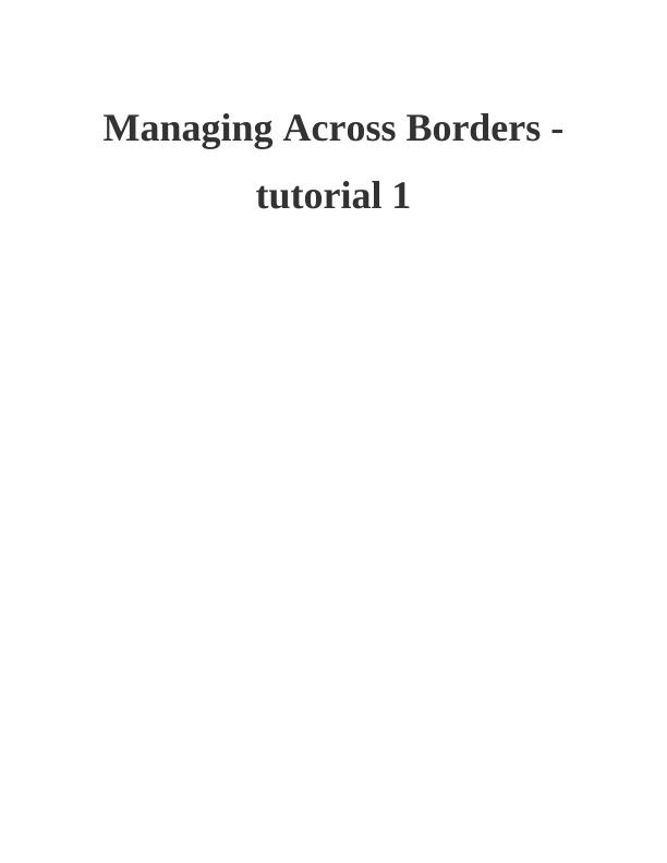Managing Across Borders - tutorial 1_1