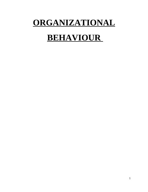 Organizational Behaviour: Impact of Power, Politics, and Culture on Behaviour and Performance in Amazon_1