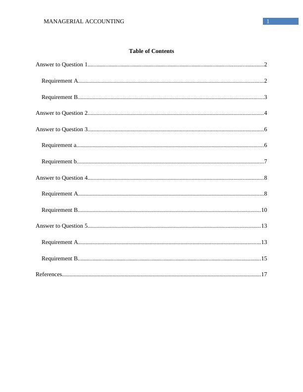 Assignment on Techniques of Managerial Accounting_2