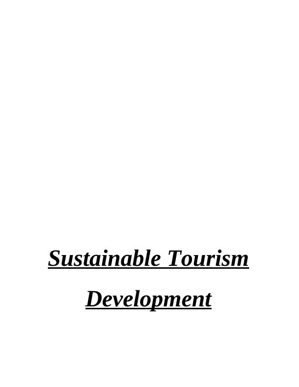 Sustainable Tourism Development : Philippine Tourism Case Study_1