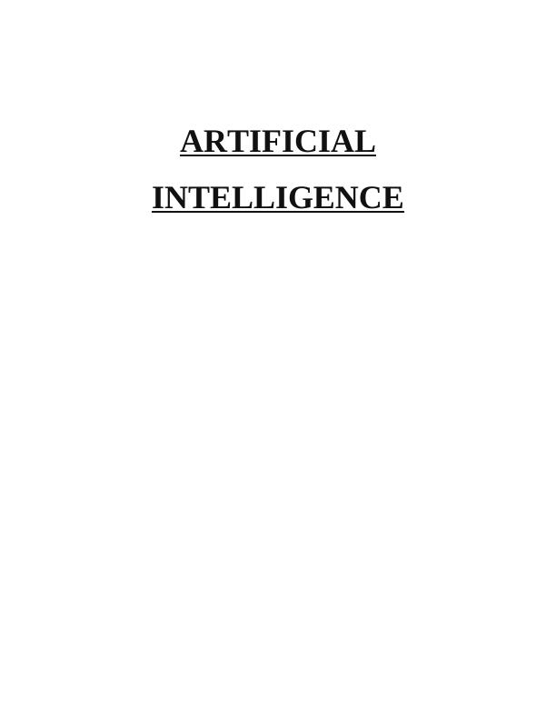 Artificial Intelligence (AI) Assignment_1
