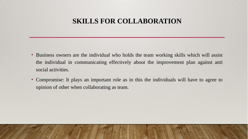 Communication and Collaborative Working: Collaborative Project of Business Owners_4