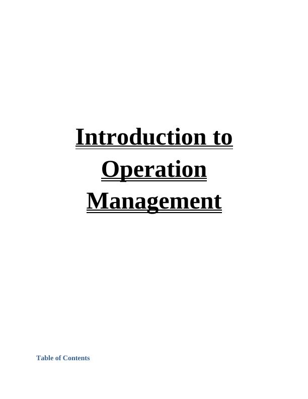 Introduction to Operation Management_1