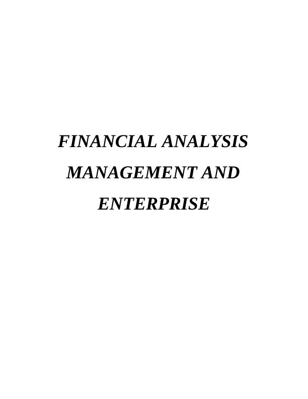 Financial Analysis Managament and Enterprise_1