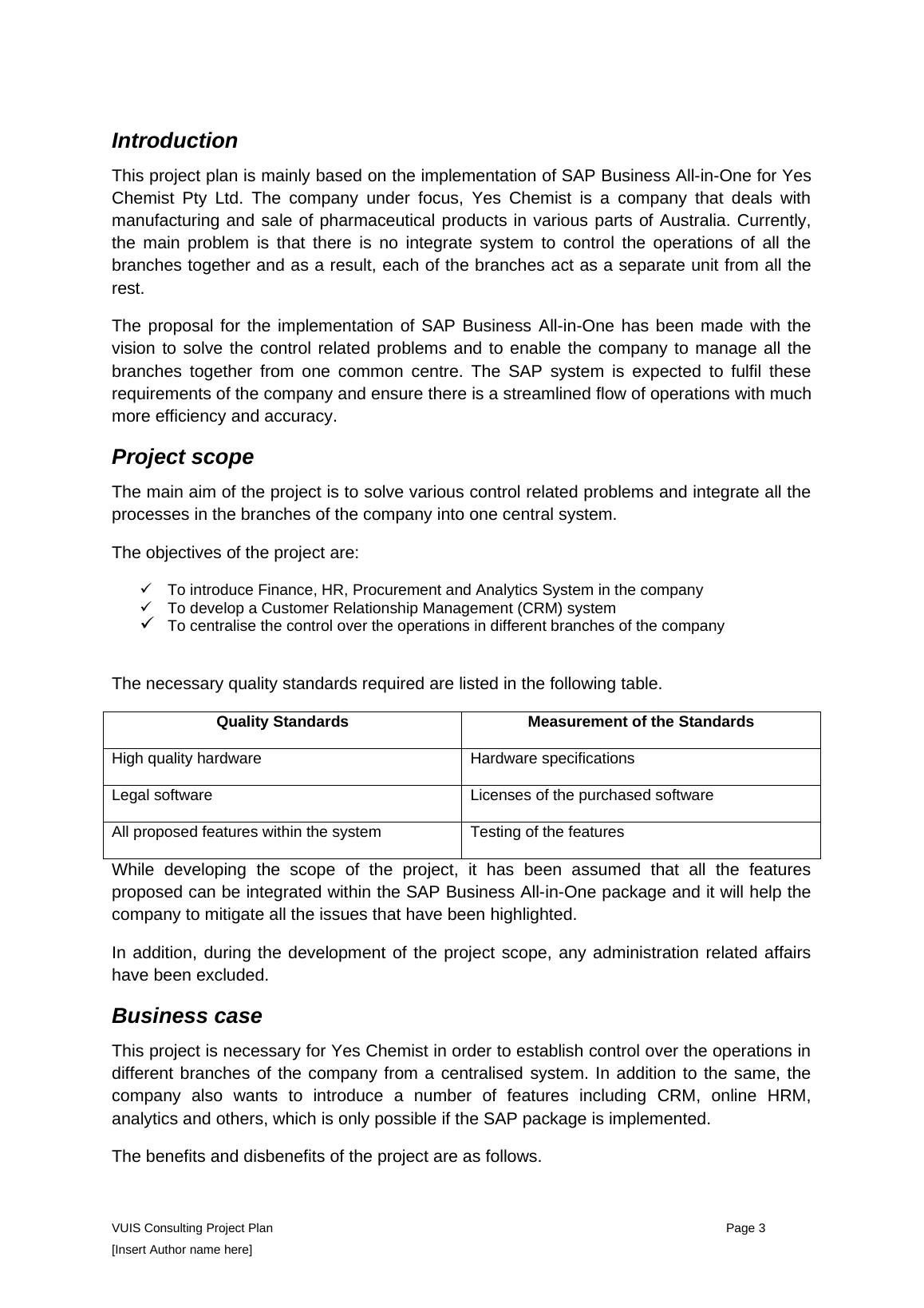 Implementation of SAP in Business