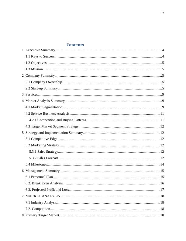 Business Plan  -  Assignment Sample PDF_2