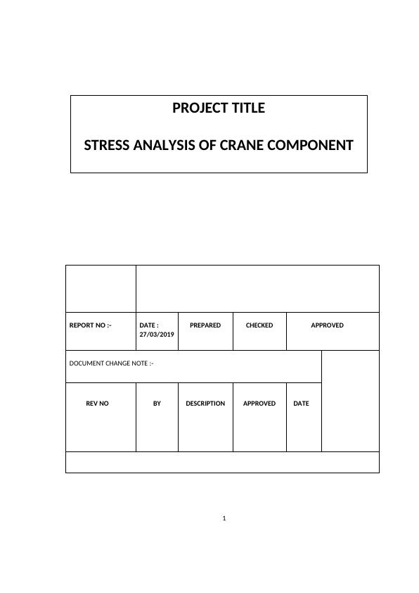 Stress Analysis of Crane Component_1