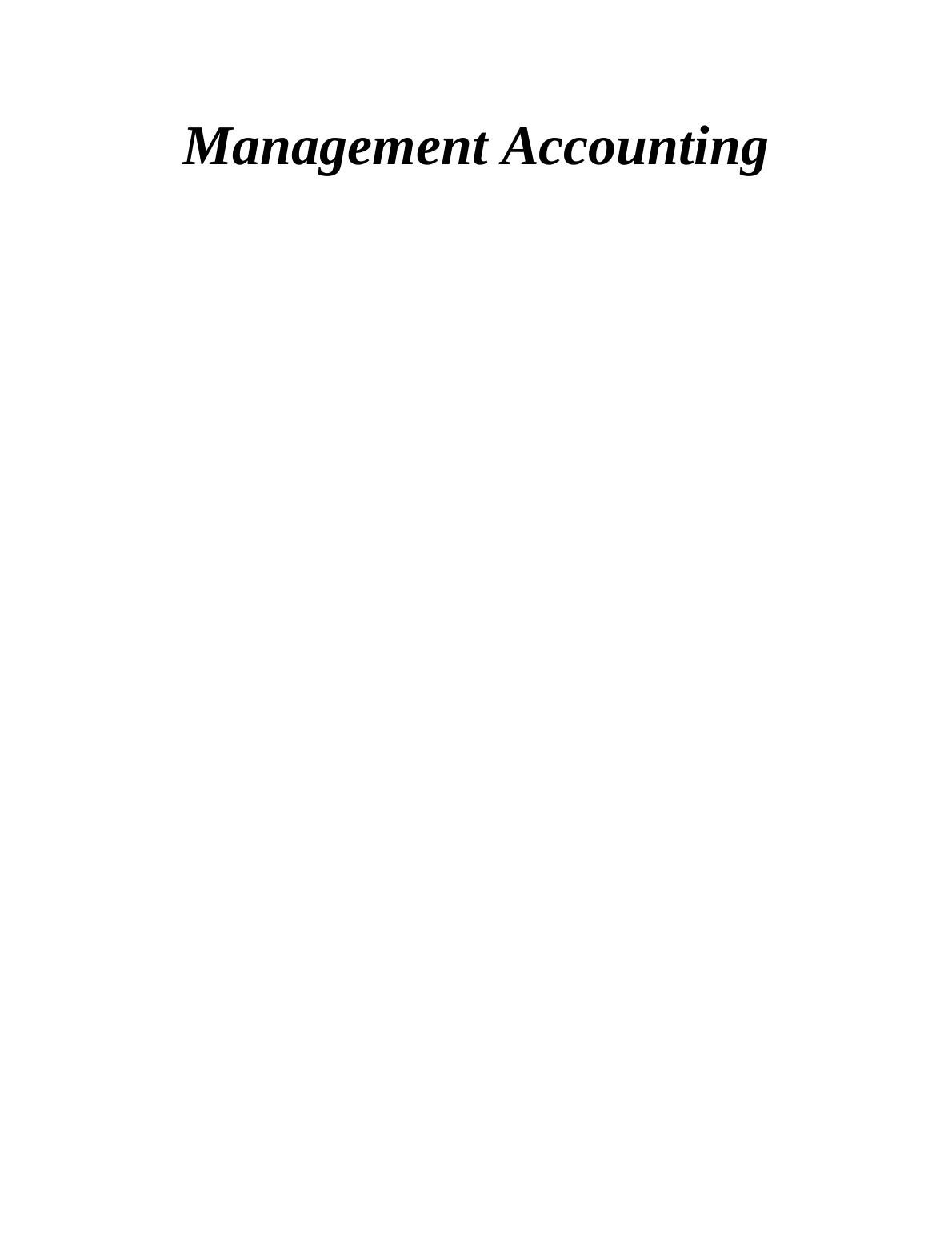 Management Accounting Technique - Doc_1