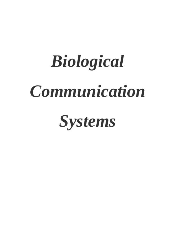 Assignment on Biological Communication Systems_1