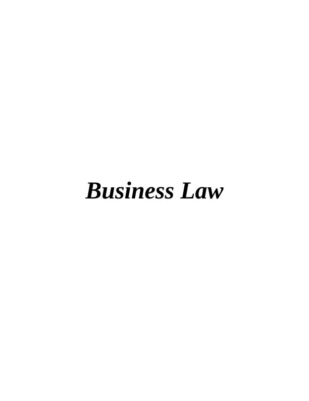 Solved Business Law in Uk : Assignment_1
