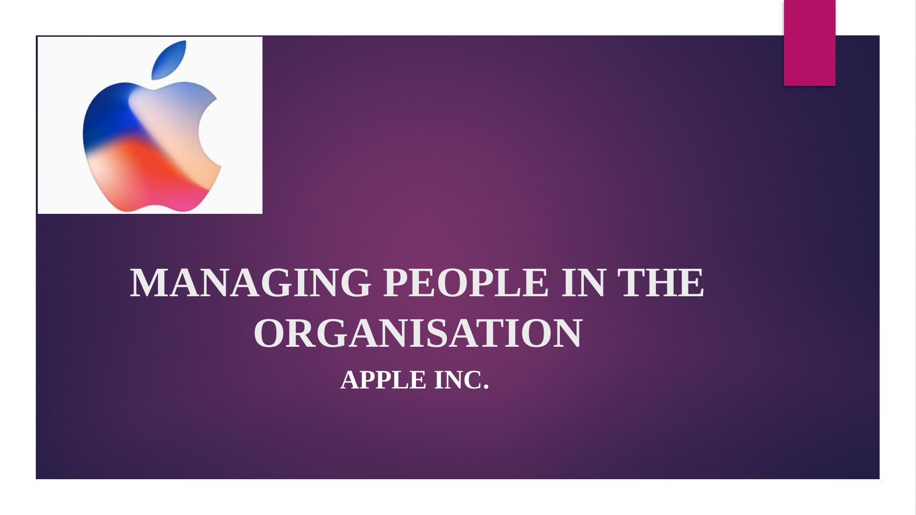 Managing People in the Organisation - Apple Inc._1