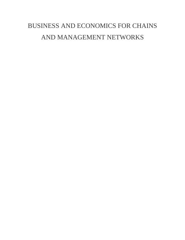Business and Economics for Chains and Management Networks_1