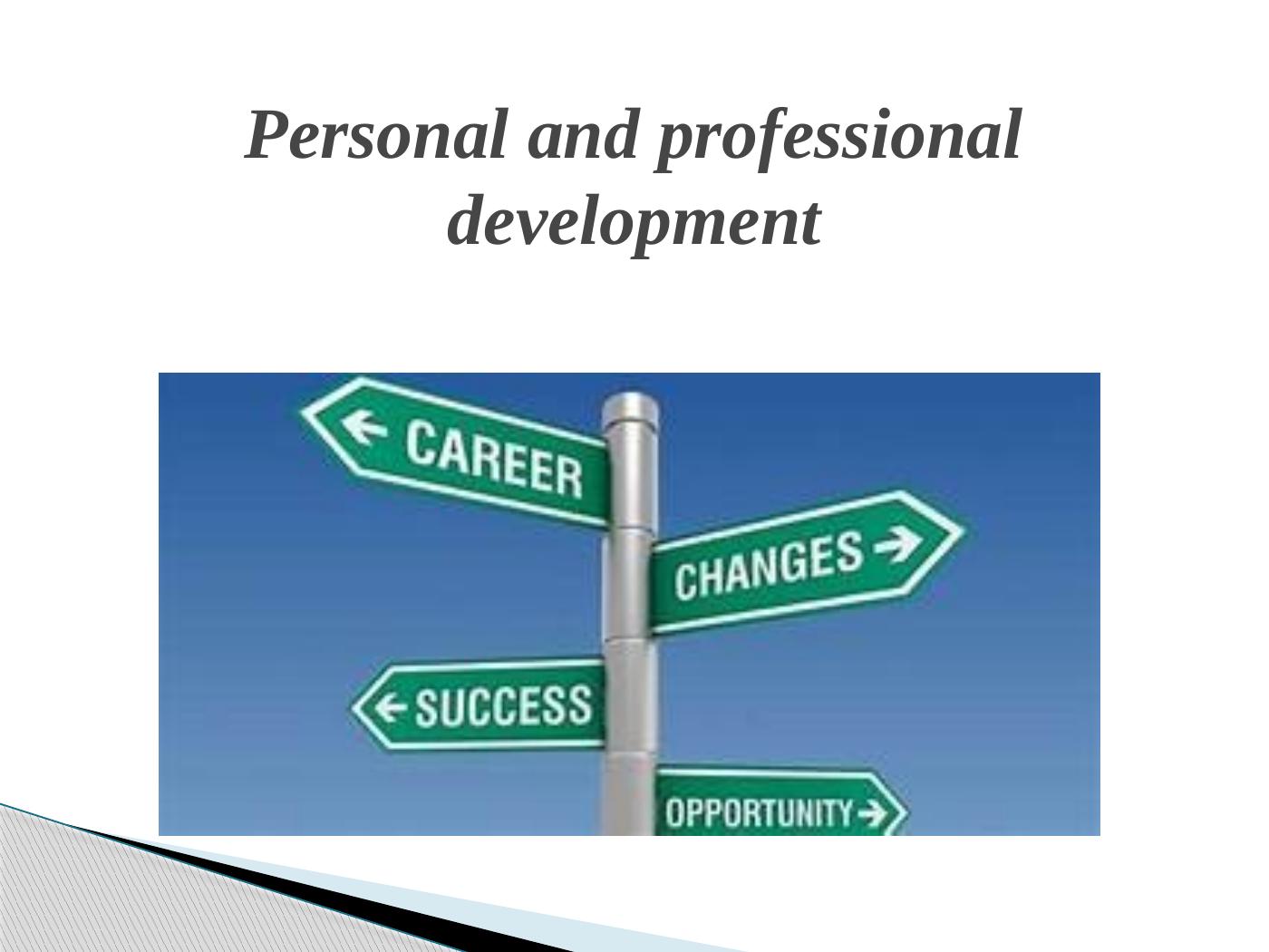 Personal and Professional Development