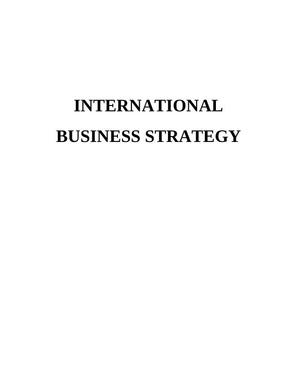 International Business Strategy | European Market_1
