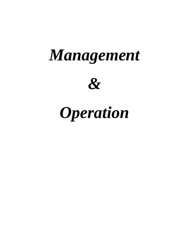 Management & Operation in M&S_1