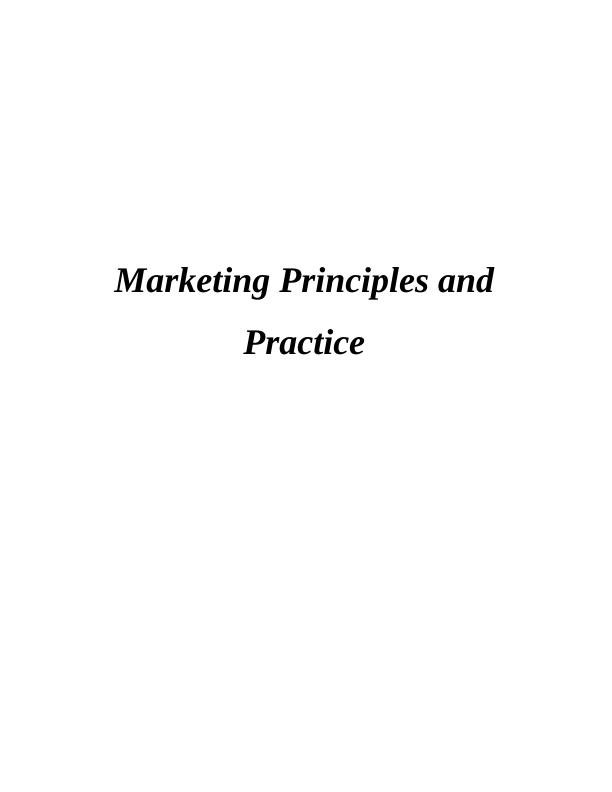 Marketing Principles and Practice Report of Apple_1