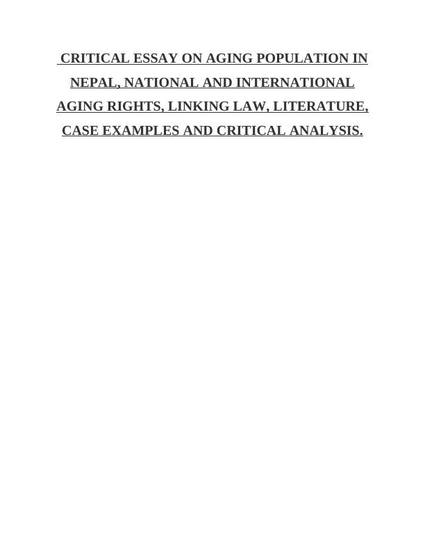Essay On Aging Population In Nepal_1