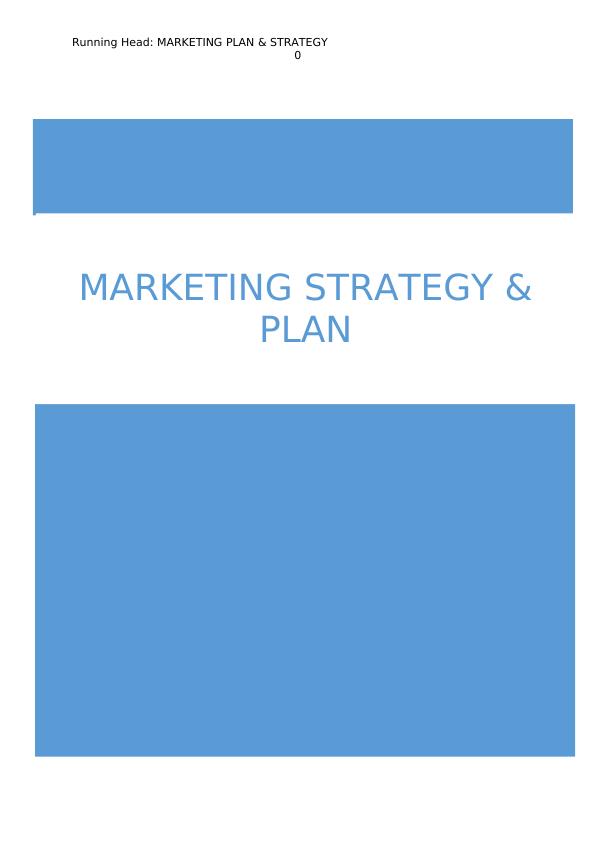 Marketing Strategy & Plan | Desklib